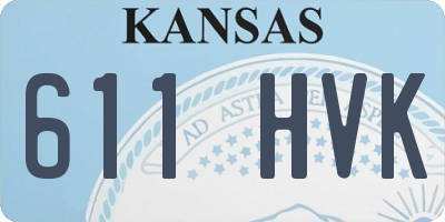 KS license plate 611HVK