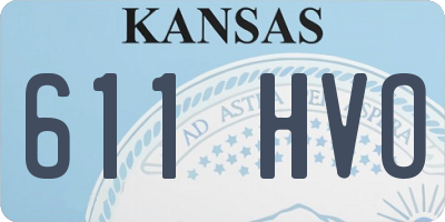 KS license plate 611HVO