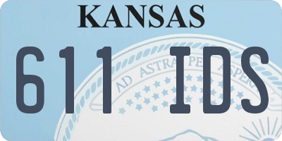 KS license plate 611IDS