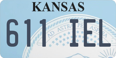 KS license plate 611IEL