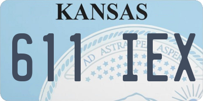 KS license plate 611IEX