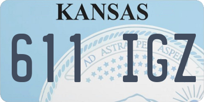 KS license plate 611IGZ