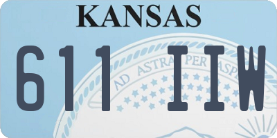 KS license plate 611IIW