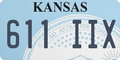 KS license plate 611IIX