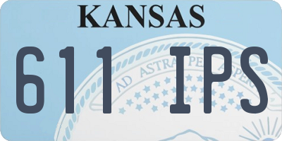 KS license plate 611IPS