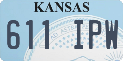 KS license plate 611IPW