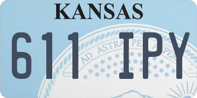 KS license plate 611IPY