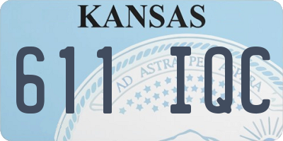 KS license plate 611IQC