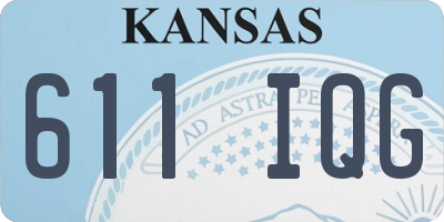 KS license plate 611IQG