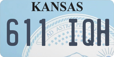 KS license plate 611IQH