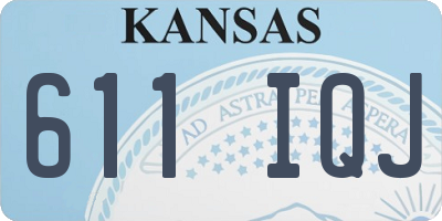 KS license plate 611IQJ
