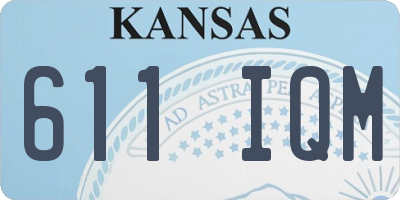 KS license plate 611IQM