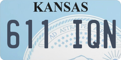 KS license plate 611IQN