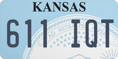 KS license plate 611IQT