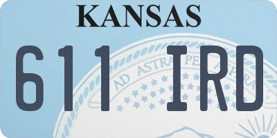 KS license plate 611IRD