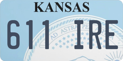 KS license plate 611IRE