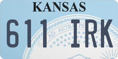 KS license plate 611IRK