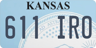 KS license plate 611IRO