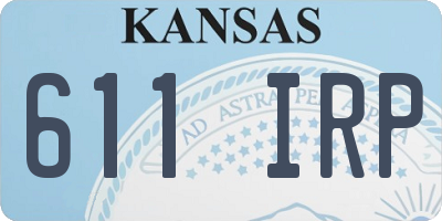 KS license plate 611IRP