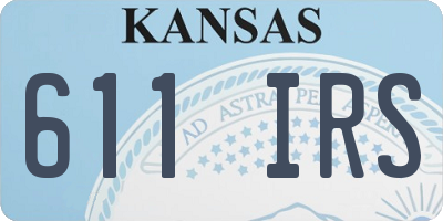 KS license plate 611IRS
