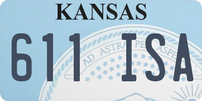 KS license plate 611ISA