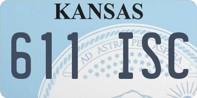 KS license plate 611ISC