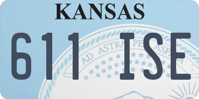 KS license plate 611ISE