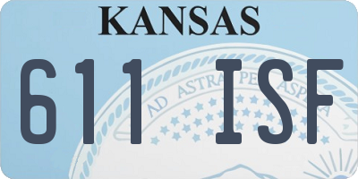 KS license plate 611ISF