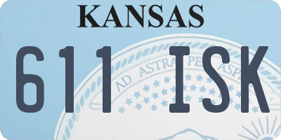 KS license plate 611ISK