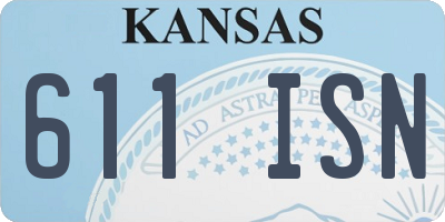 KS license plate 611ISN