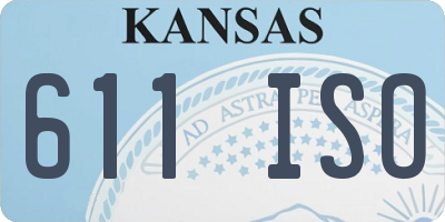 KS license plate 611ISO