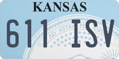 KS license plate 611ISV