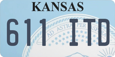 KS license plate 611ITD