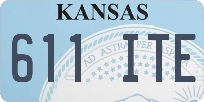 KS license plate 611ITE