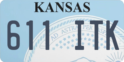 KS license plate 611ITK