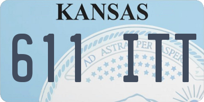 KS license plate 611ITT