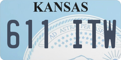 KS license plate 611ITW