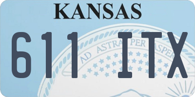 KS license plate 611ITX