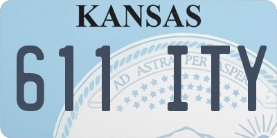 KS license plate 611ITY