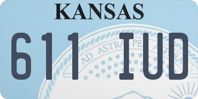 KS license plate 611IUD