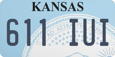 KS license plate 611IUI