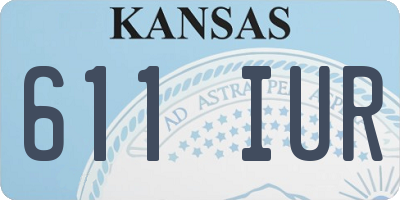 KS license plate 611IUR