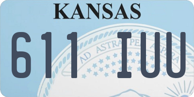 KS license plate 611IUU