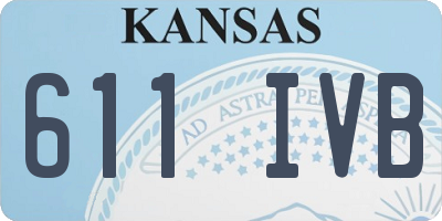 KS license plate 611IVB