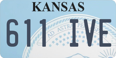 KS license plate 611IVE