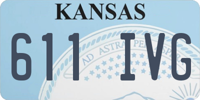 KS license plate 611IVG