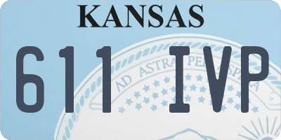 KS license plate 611IVP