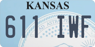 KS license plate 611IWF