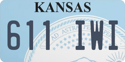 KS license plate 611IWI
