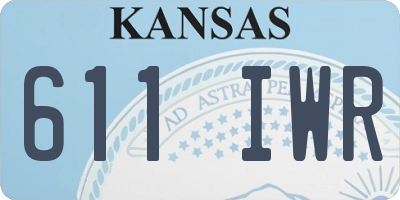 KS license plate 611IWR